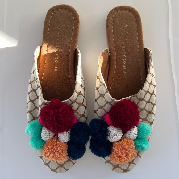 Anthropologie Pom Pom slides - Picture 6 of 6
